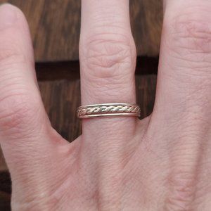 Size 7.75 925 Sterling Silver Cool Braided Simple Ring